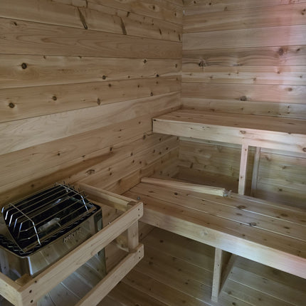 Leisurecraft Canadian Timber Georgian Cabin Sauna with Changeroom - Electric Heater Options
