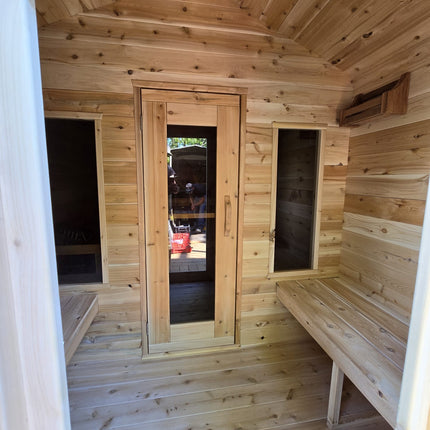 Leisurecraft Canadian Timber Georgian Cabin Sauna with Changeroom - Electric Heater Options