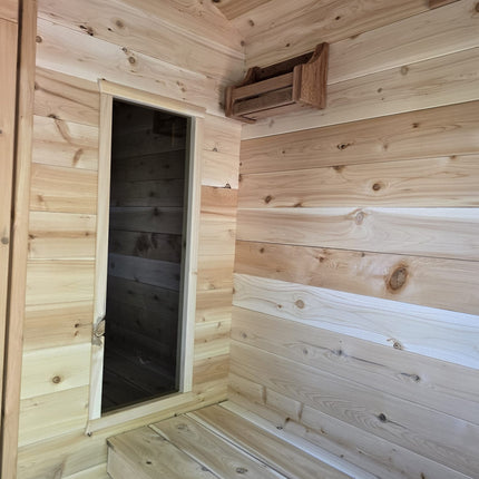 Leisurecraft Canadian Timber Georgian Cabin Sauna with Changeroom - Electric Heater Options