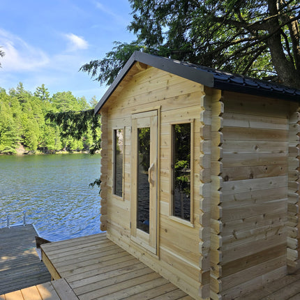 Leisurecraft Canadian Timber Georgian Cabin Sauna with Changeroom - Electric Heater Options
