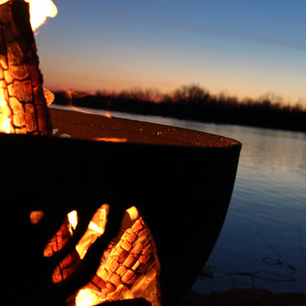 Fire Pit Art Beachcomber Fire Pit: Wood, Gas, or Propane Options