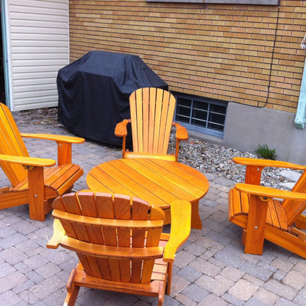 Best Adirondack Chair Co. 5 Piece Solid Wood Adirondack Outdoor Lounge Set