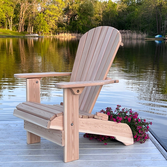 Best Adirondack Chair Co. Solid Wood Royal Upright Folding Adirondack Chair