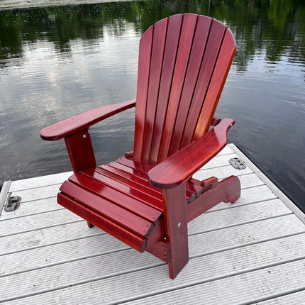 Best Adirondack Chair Co. Solid Wood Royal Upright Folding Adirondack Chair