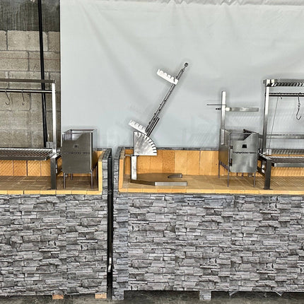 Tagwood BBQ 09SS Insert Style Argentine Santa Maria Wood Fire & Charcoal Gaucho Built in Grill