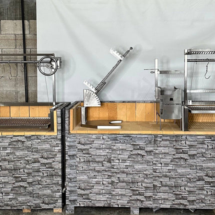 Tagwood BBQ 09SS Insert Style Argentine Santa Maria Wood Fire & Charcoal Gaucho Built in Grill