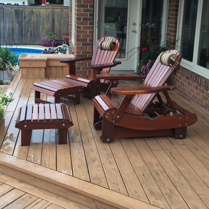 Best Adirondack Chair Co. Solid Wood Royal Reclining Glider Chair