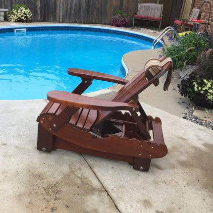 Best Adirondack Chair Co. Solid Wood Royal Reclining Glider Chair