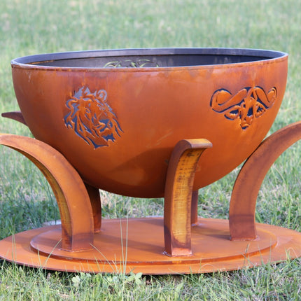 Fire Pit Art Africa's Big Five Fire Pit: Wood, Gas, or Propane Options