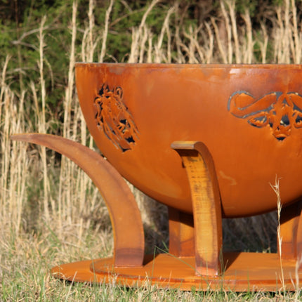 Fire Pit Art Africa's Big Five Fire Pit: Wood, Gas, or Propane Options