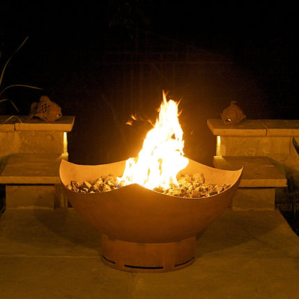 Fire Pit Art Manta Ray Fire Pit: Wood, Gas, or Propane Options