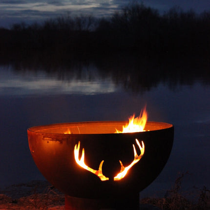 Fire Pit Art Antlers Fire Pit: Wood, Gas, or Propane Options