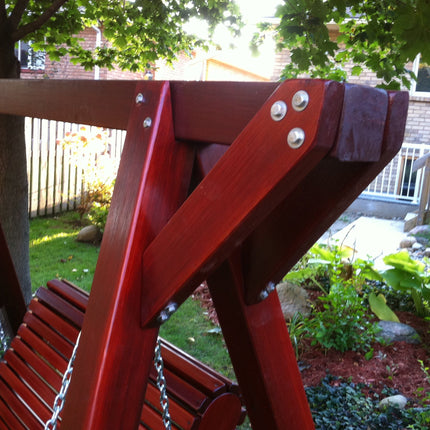 Best Adirondack Chair Co. Solid Wood Lovers Porch Swing with Frame