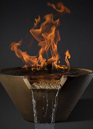 Slick Rock Concrete KCCCSP Cascade Series Round Fire on Water Fire Pit
