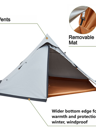 KingCamp Tipi Hot Tents with Stove Jack for 1-2 People