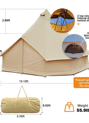 Khan C 400 Canvas Glamping Bell Tent