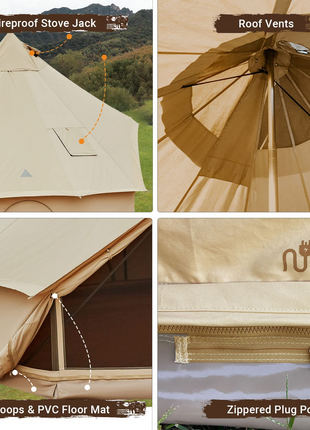 Khan C 400 Canvas Glamping Bell Tent