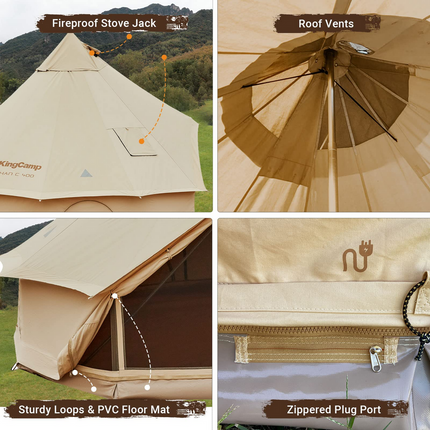 Khan C 500 Canvas Glamping Bell Tent