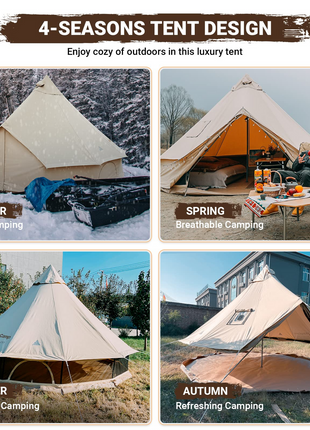 Khan C 400 Canvas Glamping Bell Tent