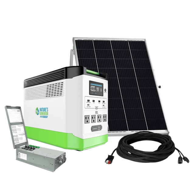 Nature's Generator Lithium 1800W Solar Generator and Transfer Switch