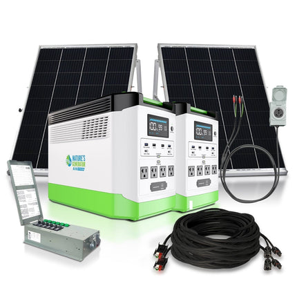 Nature's Generator Lithium 1800W Solar Generator and Transfer Switch