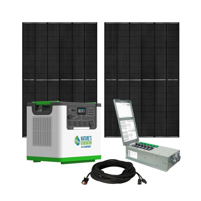 Nature's Generator Lithium 3600W Solar Generator and Transfer Switch