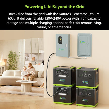 Nature's Generator Lithium 6000W Power Station