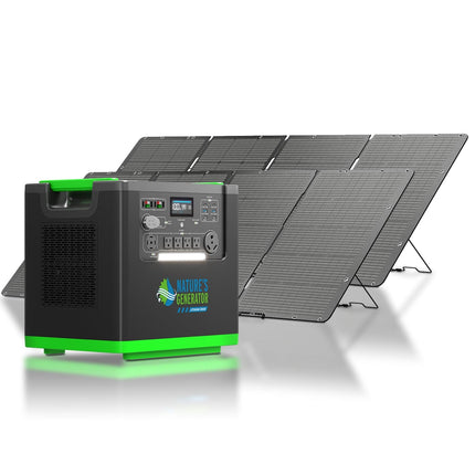 Nature's Generator Lithium 6000W Power Station with Solar Panels