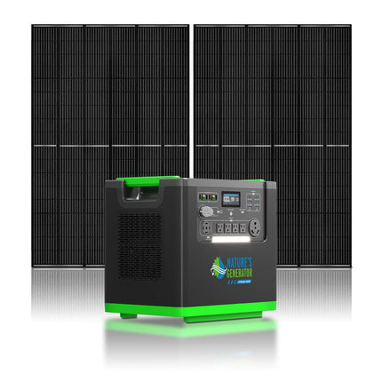 Nature's Generator Lithium 6000W Power Station with Solar Panels