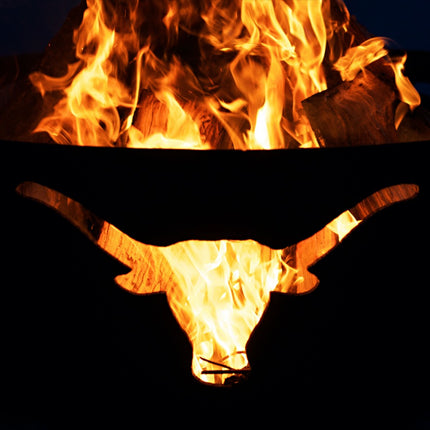 Fire Pit Art Longhorn Fire Pit: Wood, Gas, or Propane Options