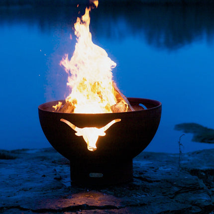 Fire Pit Art Longhorn Fire Pit: Wood, Gas, or Propane Options