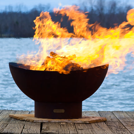 Fire Pit Art Scallop Fire Pit: Wood, Gas, or Propane Options