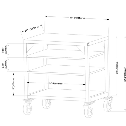 Tagwood BBQ Working Table PRO Line for BBQ10SS
