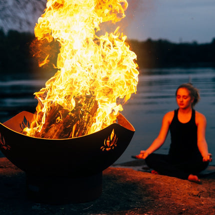 Fire Pit Art Namaste Fire Pit: Wood, Gas, or Propane Options