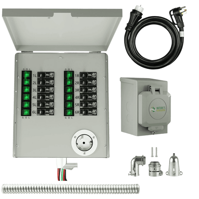 Nature's Generator 120/240V 50A 12-Circuit Manual Transfer Switch
