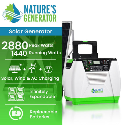 Nature's Generator Standard 1800W Solar & Wind Generator