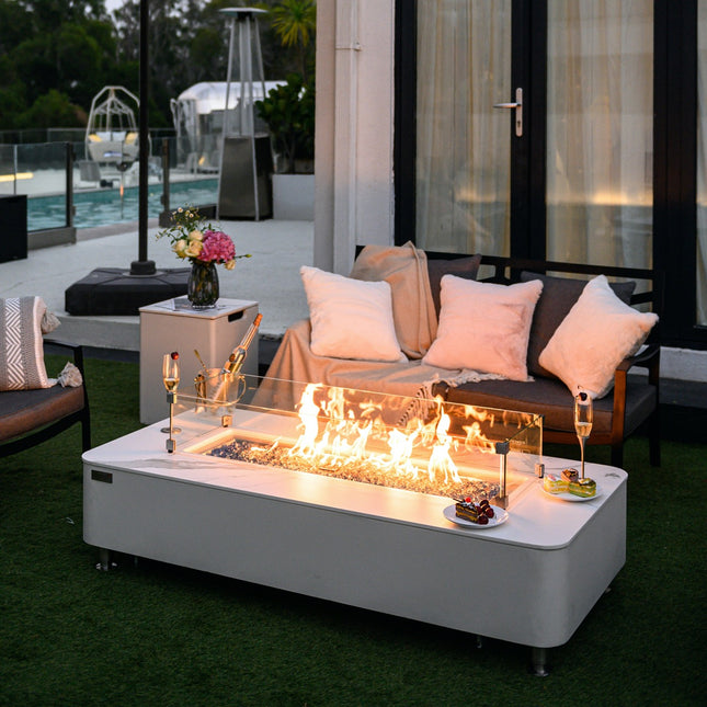 Elementi Plus Athens Porcelain Top Fire Table