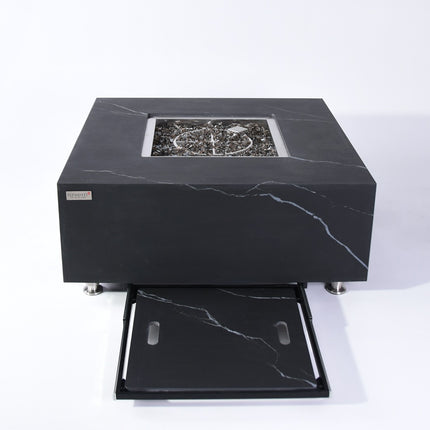 Elementi Plus Sofia Marble Porcelain Fire Table