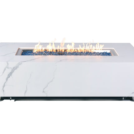 Elementi Plus Carrara Marble Pocelain Fire Table