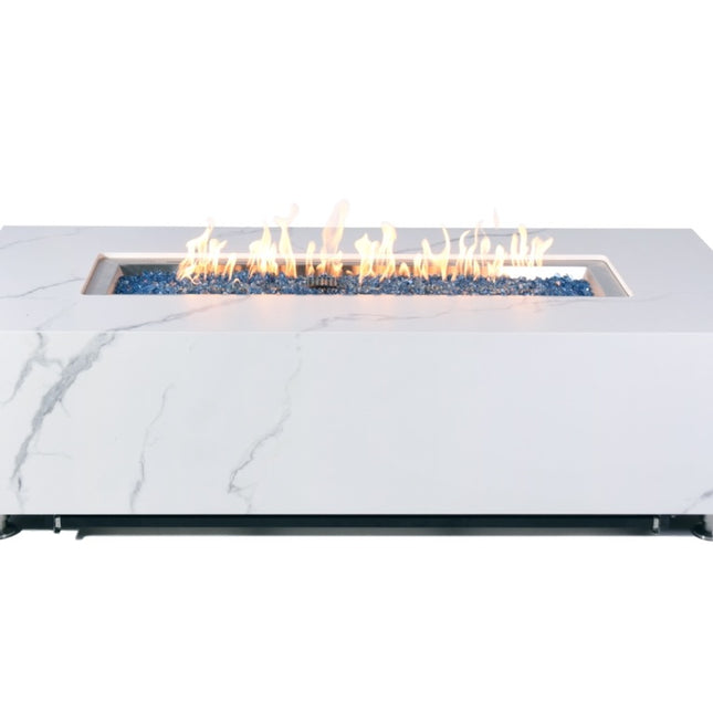 Elementi Plus Carrara Marble Pocelain Fire Table