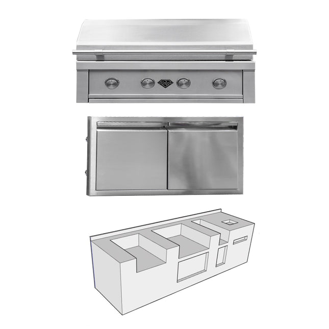 Diamond Grills Outdoor Kitchen Kit No. 1 - Modular Built In Grill BBQ Island