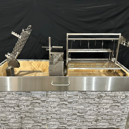 Tagwood BBQ 09SS Insert Style Argentine Santa Maria Wood Fire & Charcoal Gaucho Built in Grill