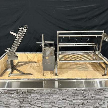 Tagwood BBQ 09SS Insert Style Argentine Santa Maria Wood Fire & Charcoal Gaucho Built in Grill