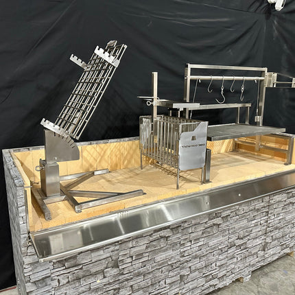 Tagwood BBQ 09SS Insert Style Argentine Santa Maria Wood Fire & Charcoal Gaucho Built in Grill