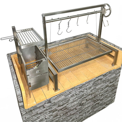 Tagwood BBQ 09SS Insert Style Argentine Santa Maria Wood Fire & Charcoal Gaucho Built in Grill