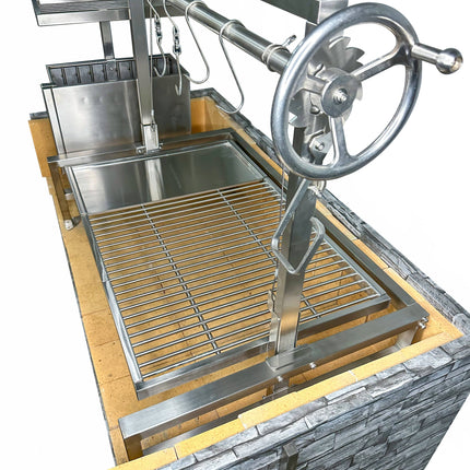 Tagwood BBQ 09SS Insert Style Argentine Santa Maria Wood Fire & Charcoal Gaucho Built in Grill