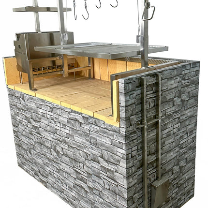 Tagwood BBQ 09SS Insert Style Argentine Santa Maria Wood Fire & Charcoal Gaucho Built in Grill