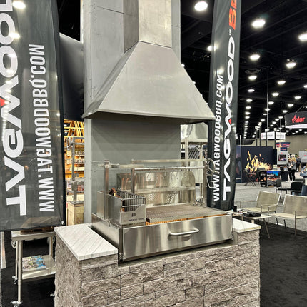 Tagwood BBQ 25SS XL Built-In Santa Maria Argentine Wood Fire & Charcoal Gaucho Grill