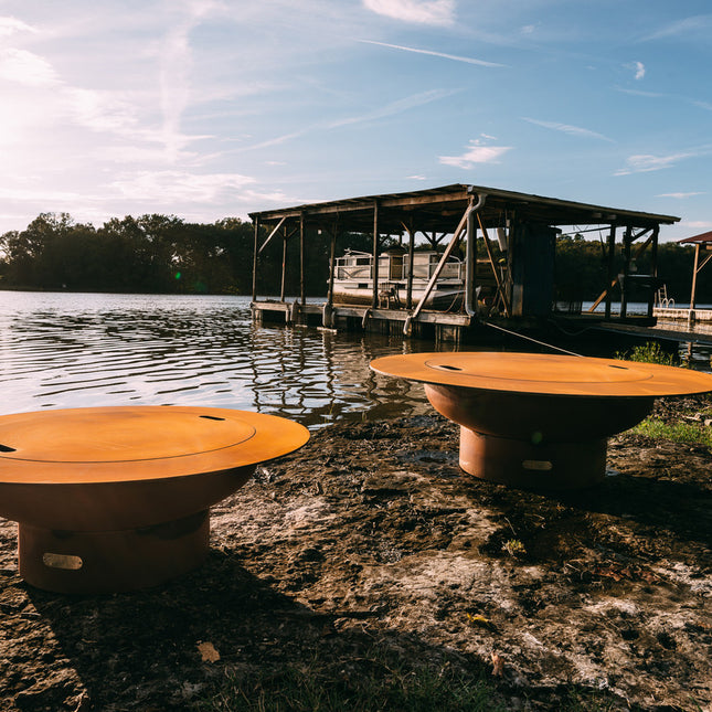 Fire Pit Art Saturn Fire Pit: Wood, Gas, or Propane Options