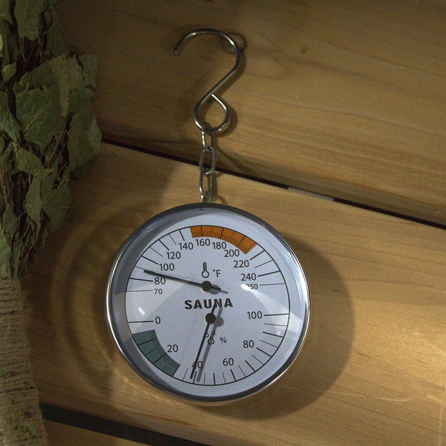 North Shore Sauna Wide-Range Sauna Thermometer/Hygrometer | Accurate Sauna Thermometer